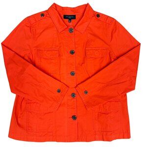 NWOT Women TALBOTS‎ Field Safari Jacket Tangerine- Size XLP